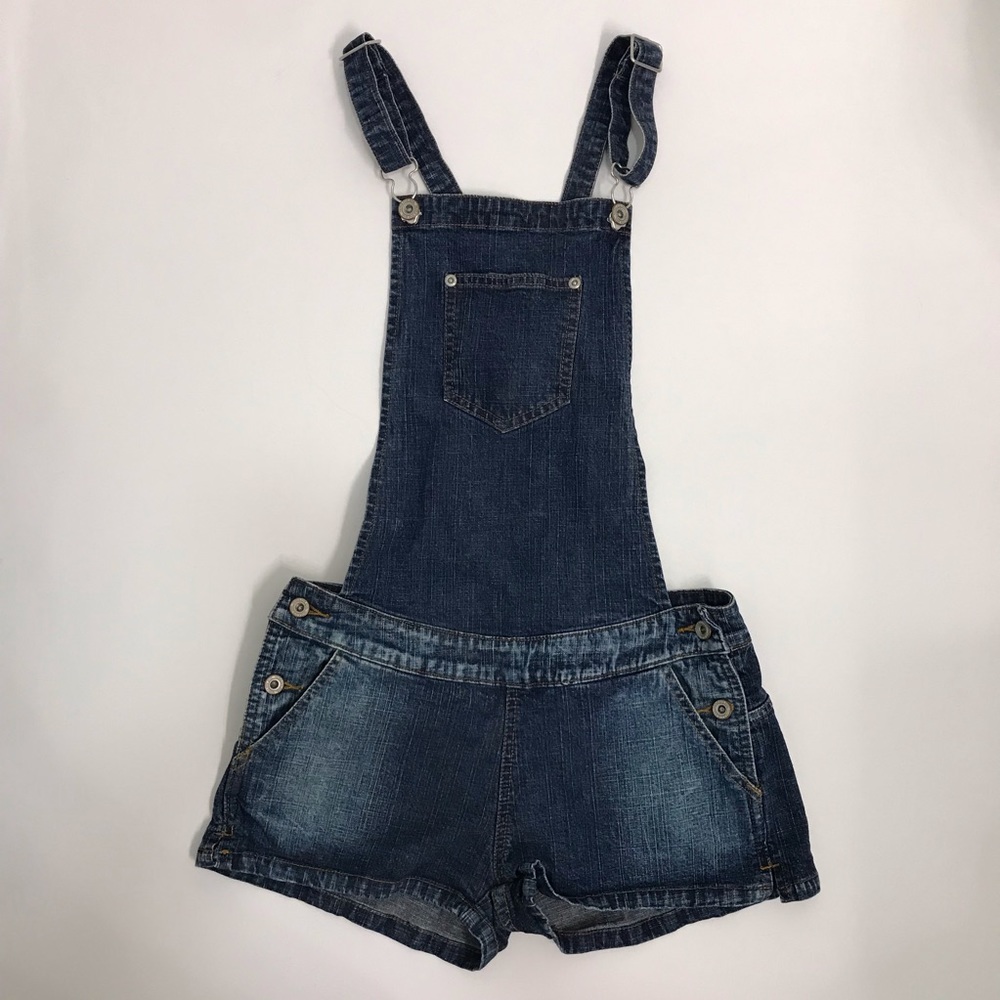 Triple Five Soul Dark Denim Overall Shorts Size 25